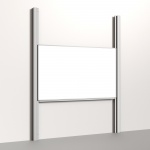 Pylonentafel, 1 Fläche, Stahlemaille weiß 